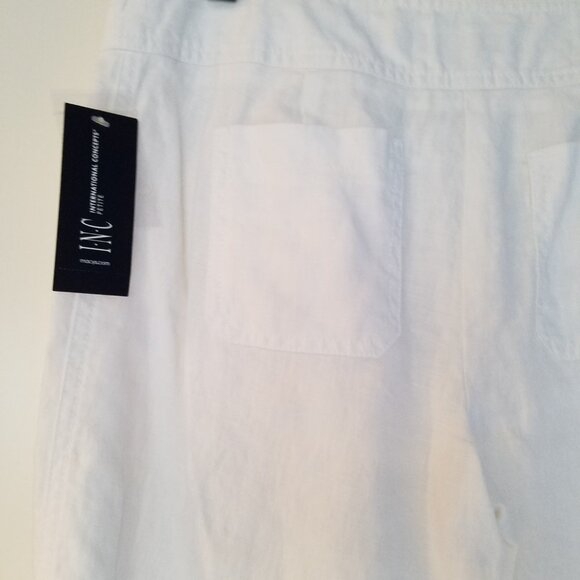 I.N.C. Petite White Linen Pants - Picture 5 of 6